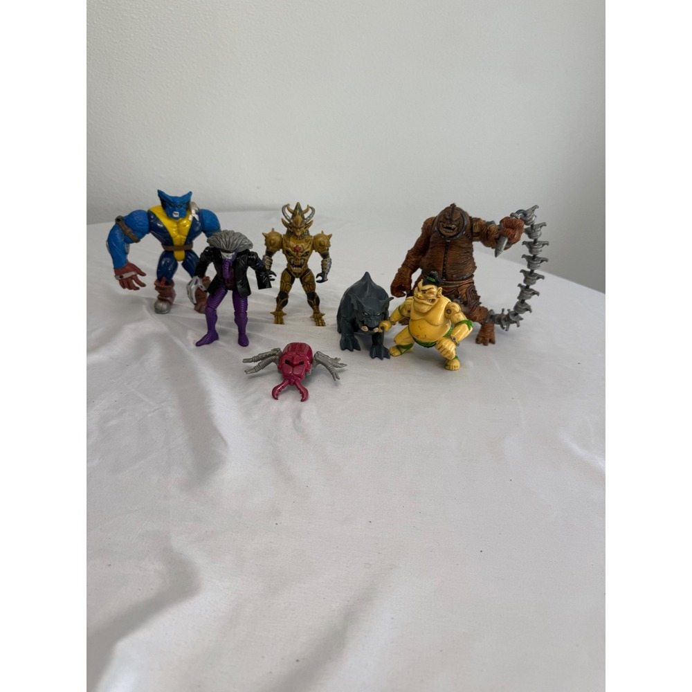Vintage Marvel X-Men Beast & McFarlane Spawn Action Figure Lot 1990s 7pc Mixed